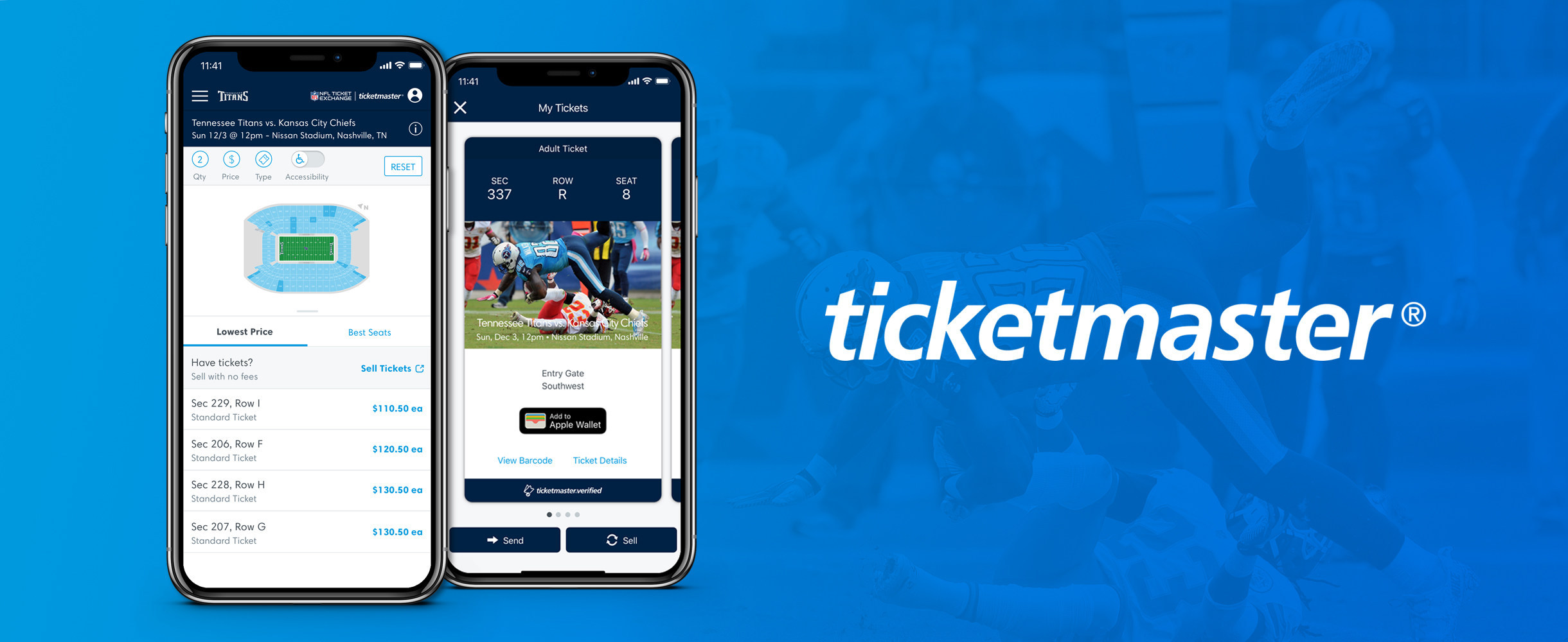 Ticketmaster And The NFL's Tennessee Titans Renew Official