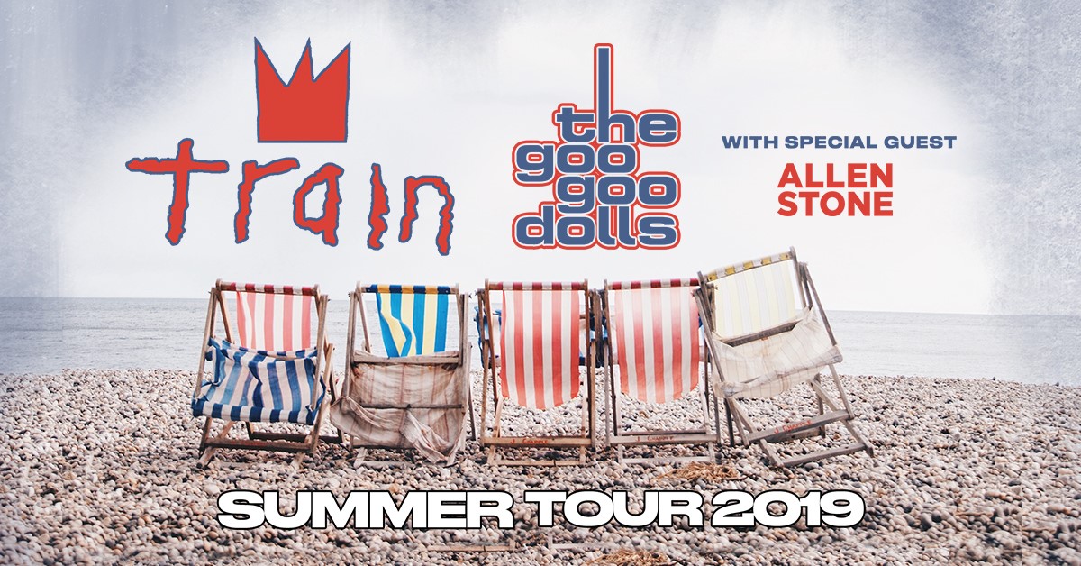 Train Goo Goo dolls 2019 11x17 summer tour promo concert poster tickets all date 