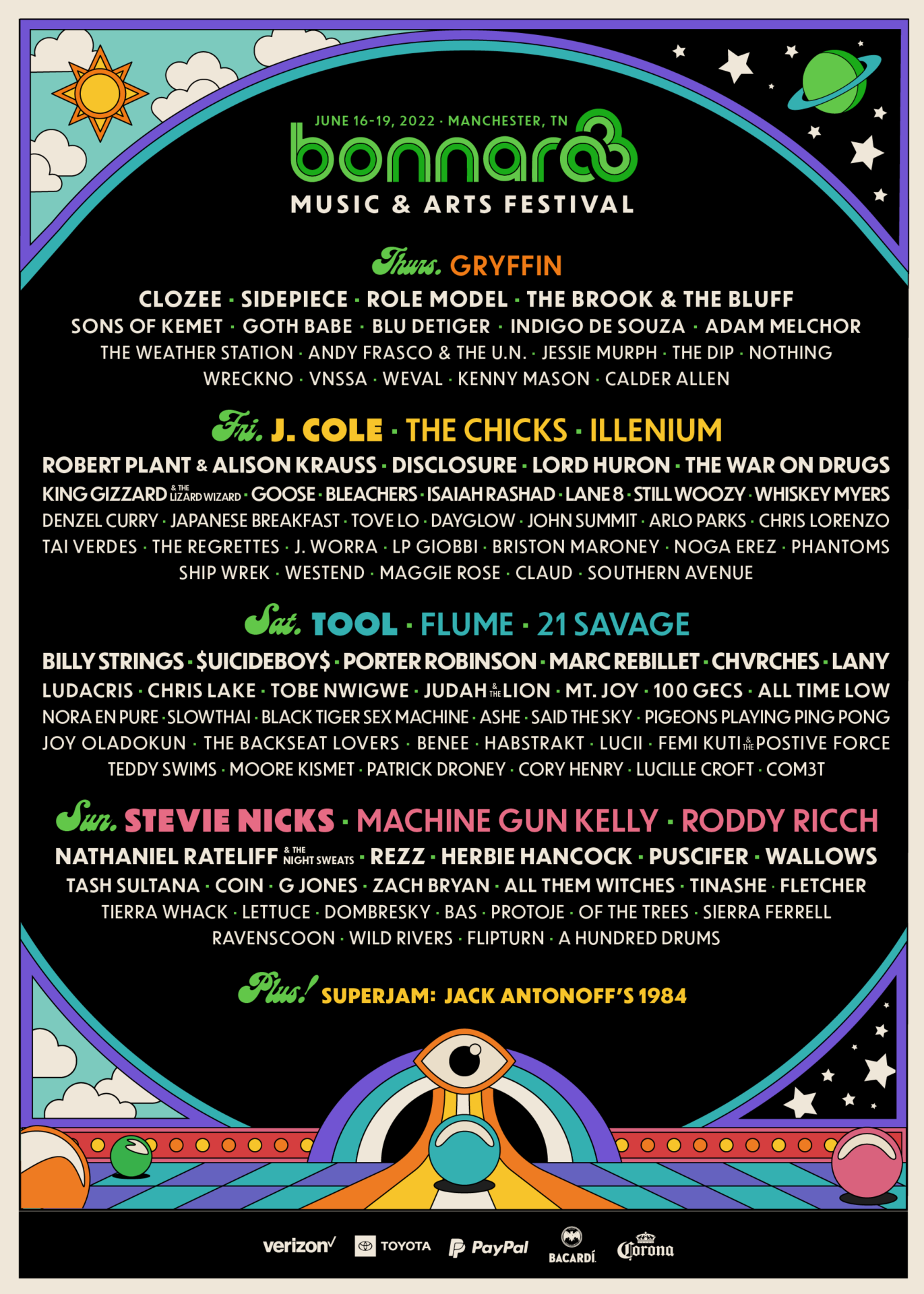 Bonnaroo Music And Arts Festival Announces 2022 Lineup Live Nation