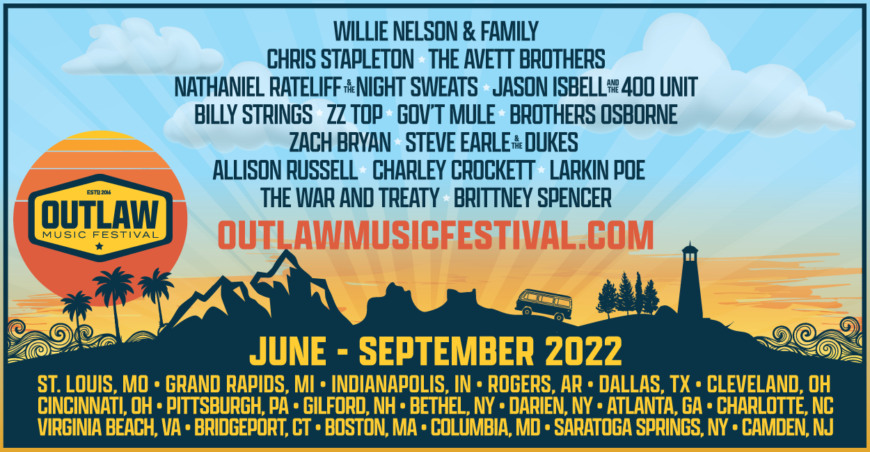 willie nelson outlaw tour 2022 lineup