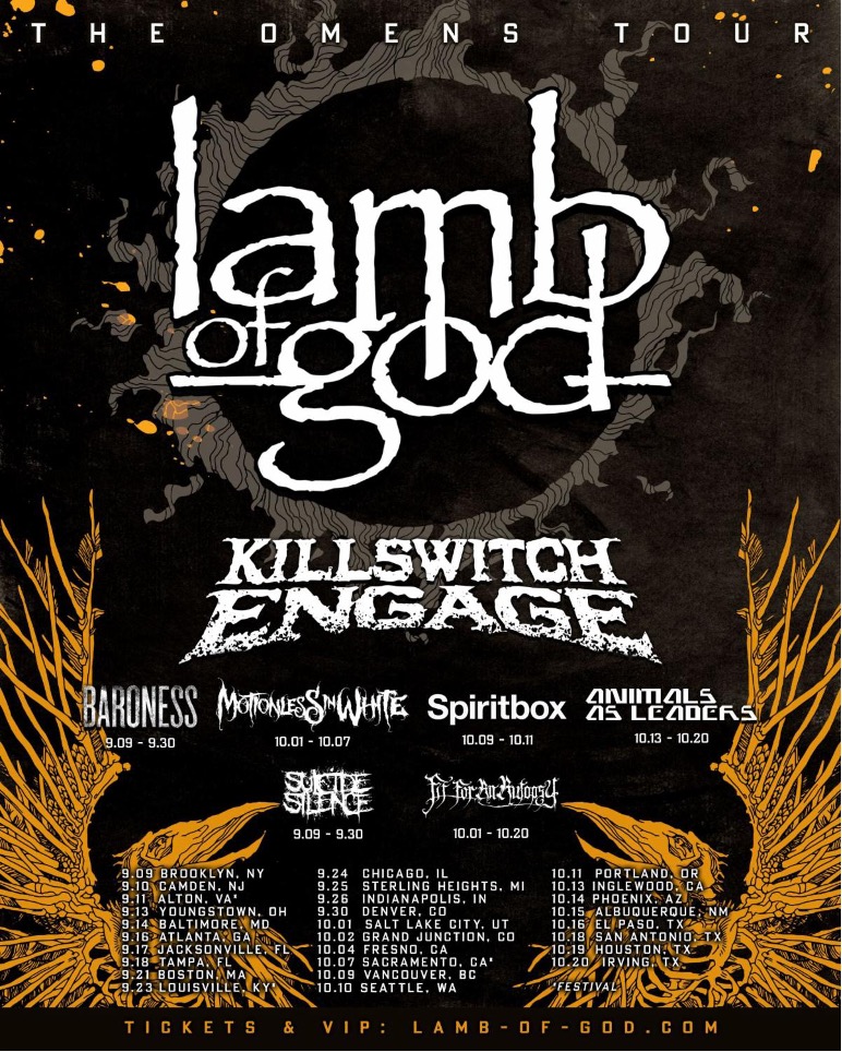 lamb of god omens tour 2022 lineup