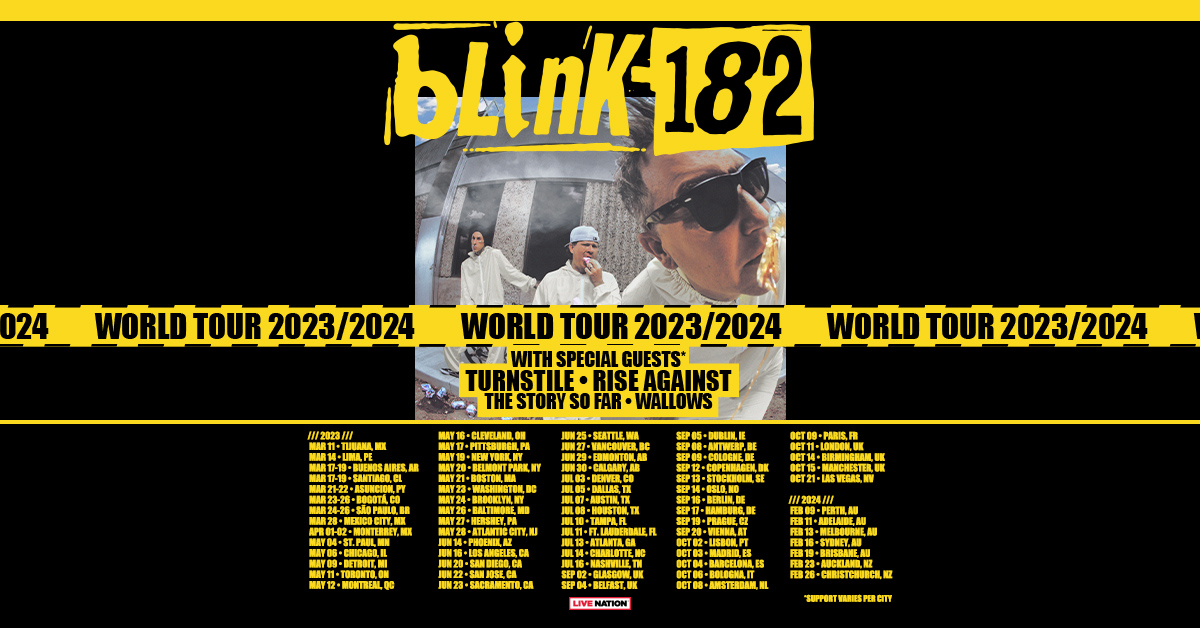 blink-182 Returns For Massive Global Tour & New Music Reuniting