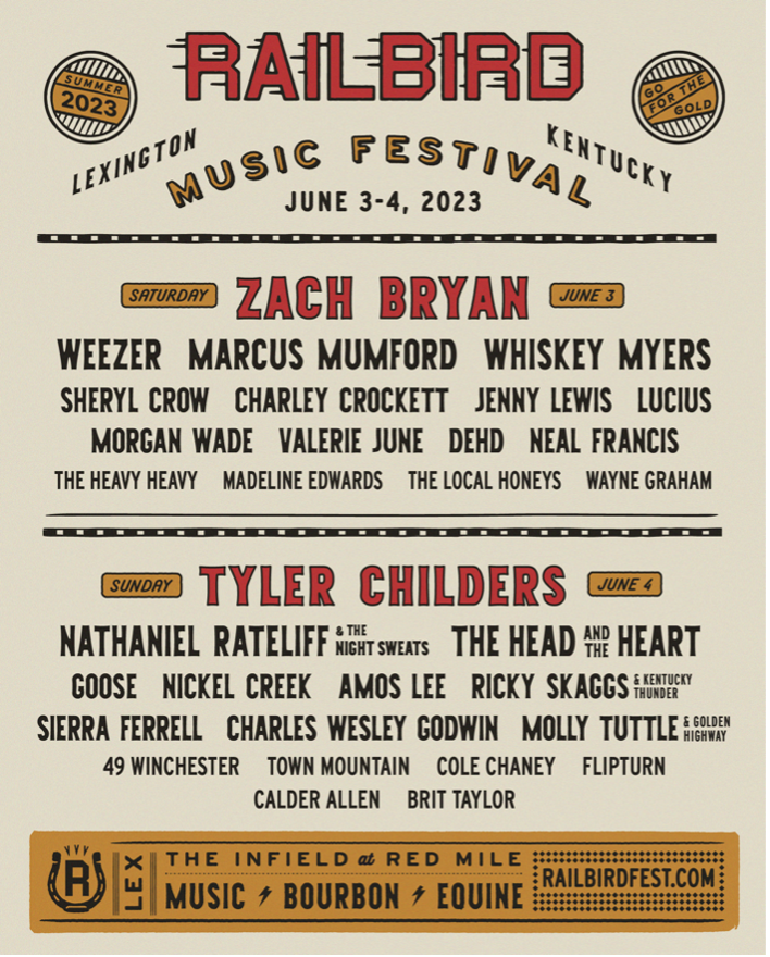 Tyler Childers And Zach Bryan To Headline Railbird Music Festival 2023