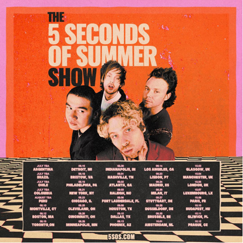 5 seconds of summer tour set list