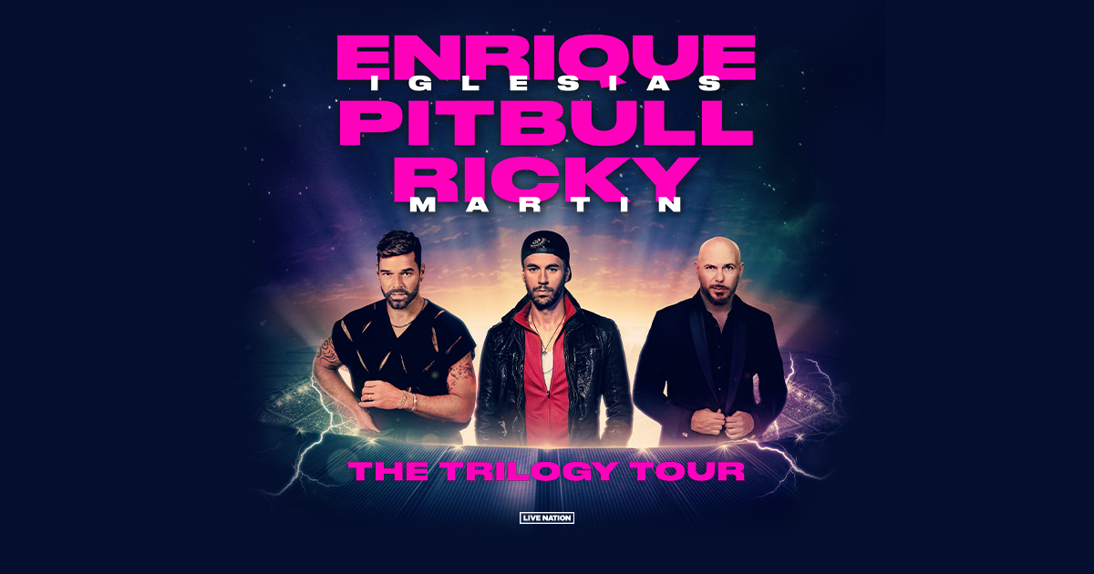 Trilogy Tour: Enrique Iglesias, Ricky Martin, Pitbull to perform