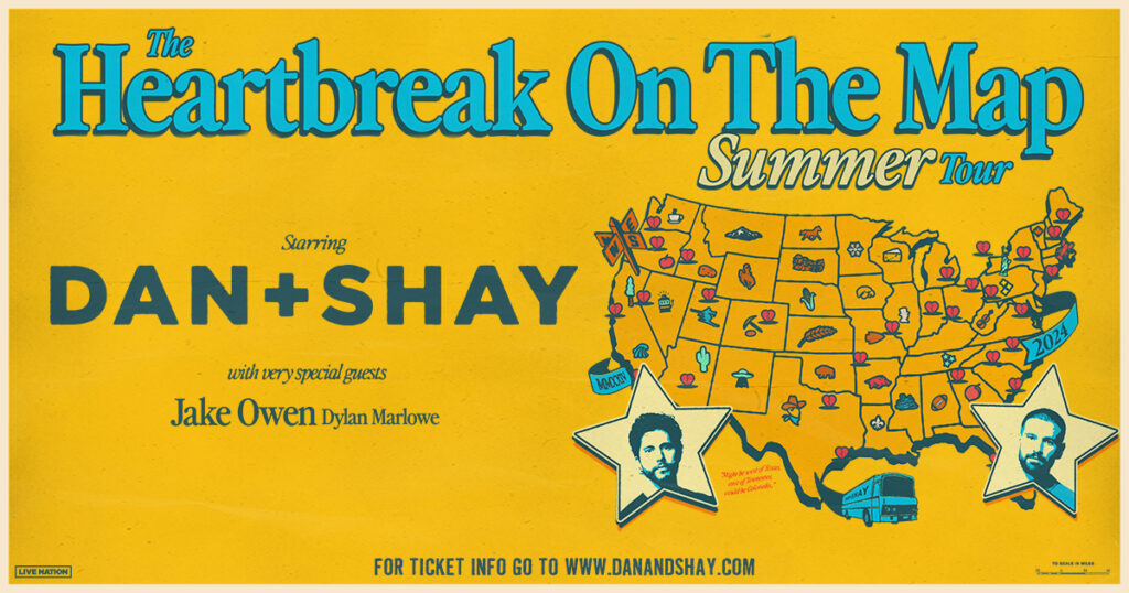Dan + Shay Extend ‘The Heartbreak On The Map Tour’ Into Summer 2024