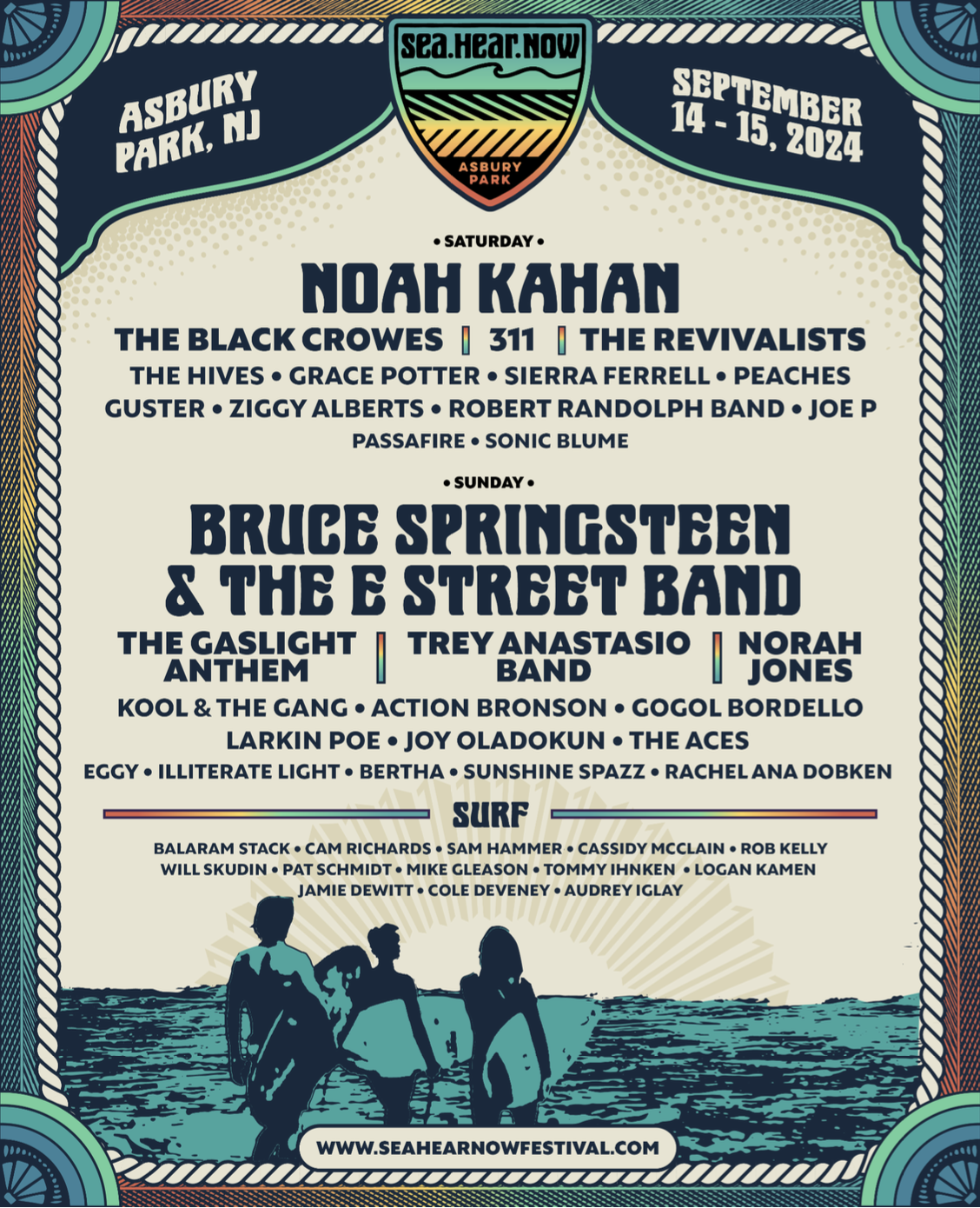 Bruce Springsteen & The E Street Band And Noah Kahan To Headline Sea