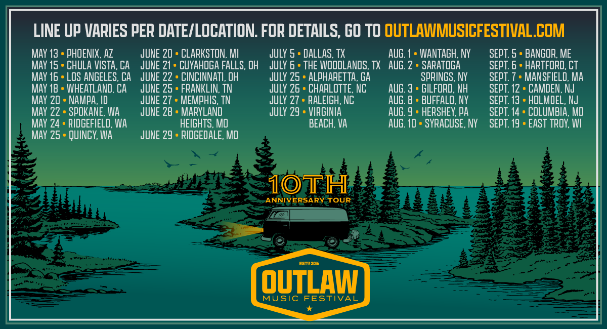 Outlaw Music Festival Celebrates 10 Years With A Superstar Lineup For 2025 Tour Live Nation